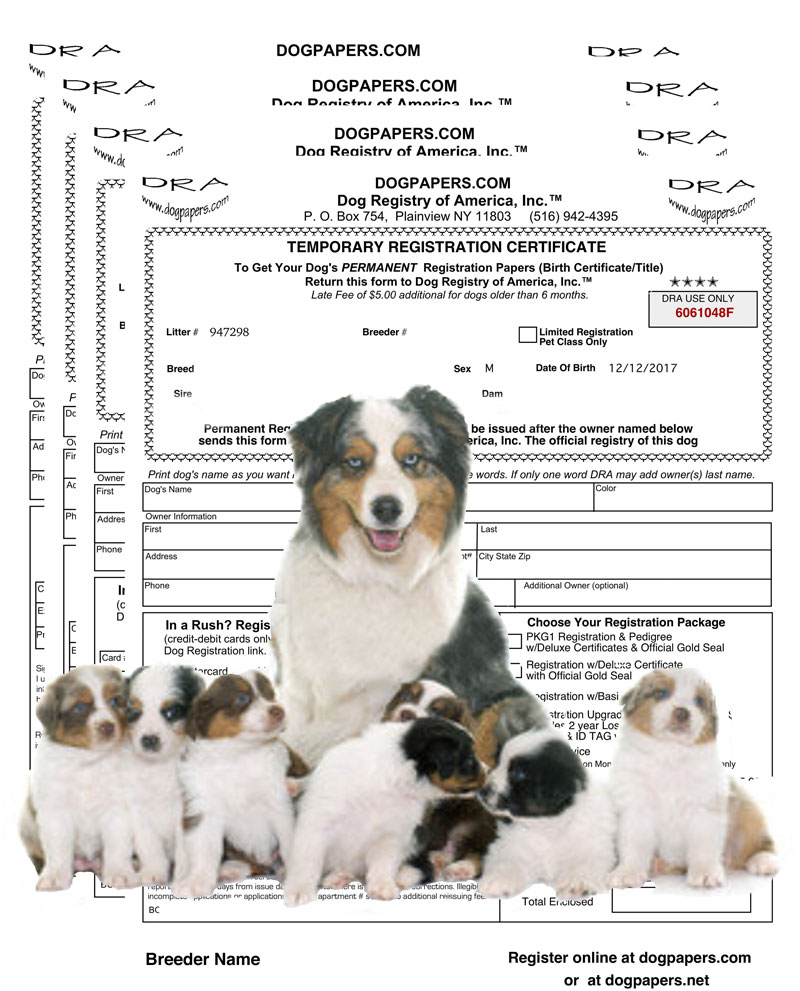 puppy registry